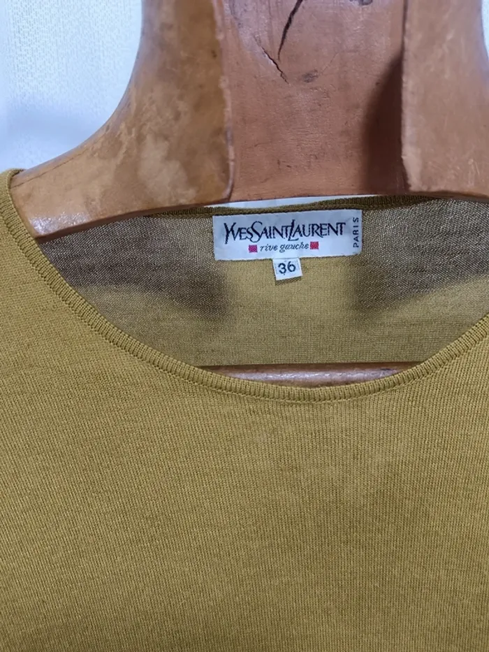 Yves Saint Laurent "Pull fi' vintage moutarde" t. 34/36 - photo numéro 3
