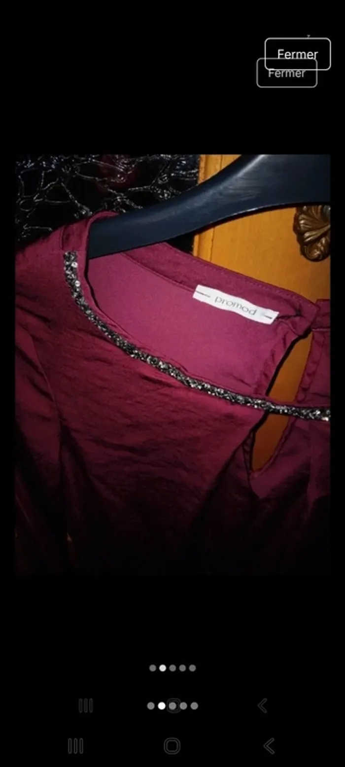 Blouse tissu satiné - photo numéro 2