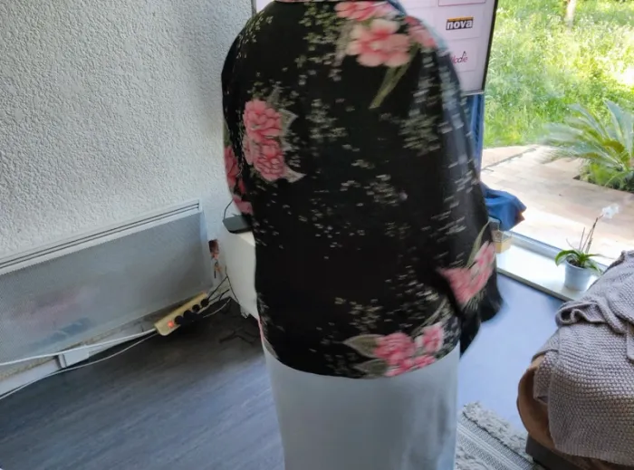 Chemise vintage Fleurie manche papillon taille 42 - photo numéro 6