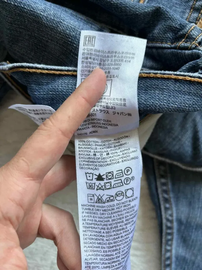 Jean Levi’s 559 Homme XL 46/48 W36 L36 bleu Relaxed straight droit Mexique 00s y2k grande taille - photo numéro 9