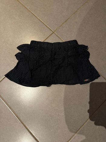 Jupe à étoiles - Ikks - Noeud - Noir & gris - 6 ans