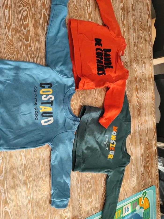 🍁 lot de 3 sweats taille 12 mois 🍁