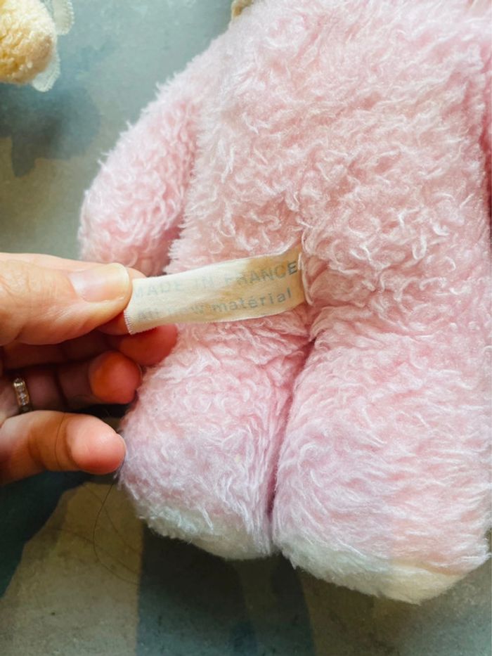 Lot peluche ancienne nounours et grelot - photo numéro 5