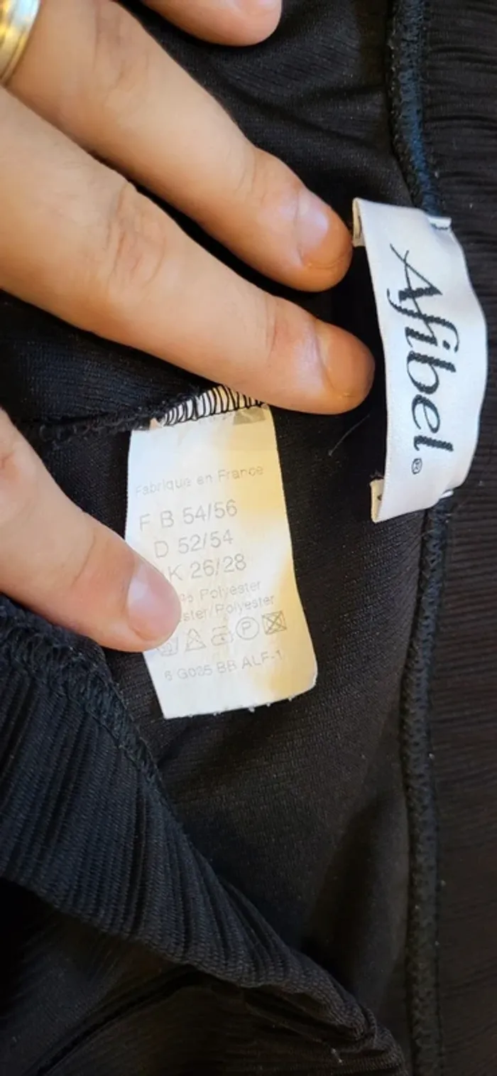 Pantalon noir élégant Afibel taille 54 - Très bon état - photo numéro 5