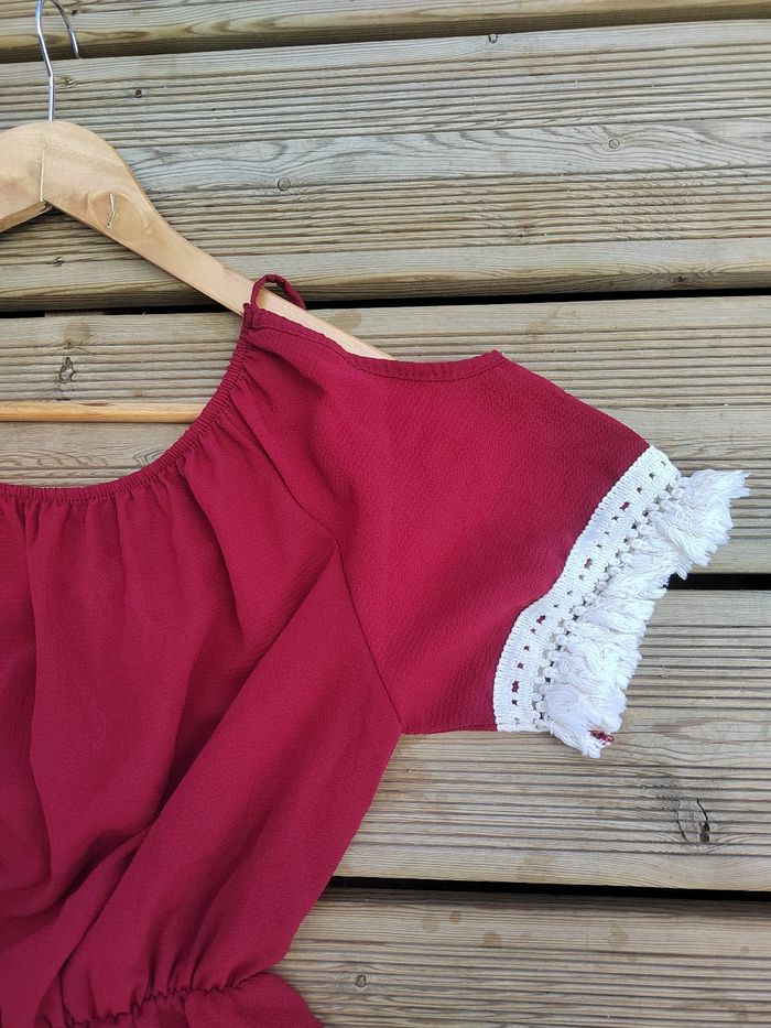 🍷 Combishort Bohème Bordeaux – Taille Unique – Très Bon État - photo numéro 3