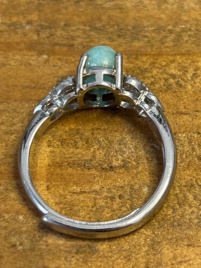 Bague réglable en laiton et en amazonite – Sérénité & Harmonie - photo numéro 5