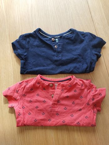 Lot 2 t-shirt manches courtes 12m