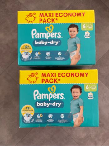160 couches Pampers baby dry 6 remise 30% code zen30