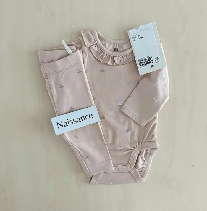Ensemble h&m fille 0-1 mois 50 cm