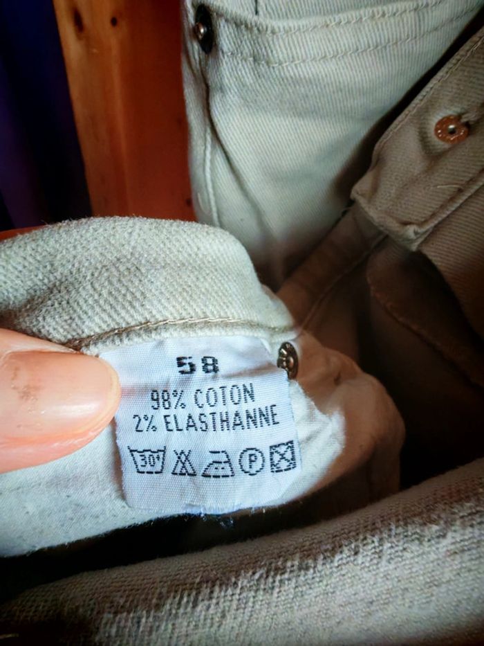 Jean beige homme taille 58 - Mayflower - photo numéro 4