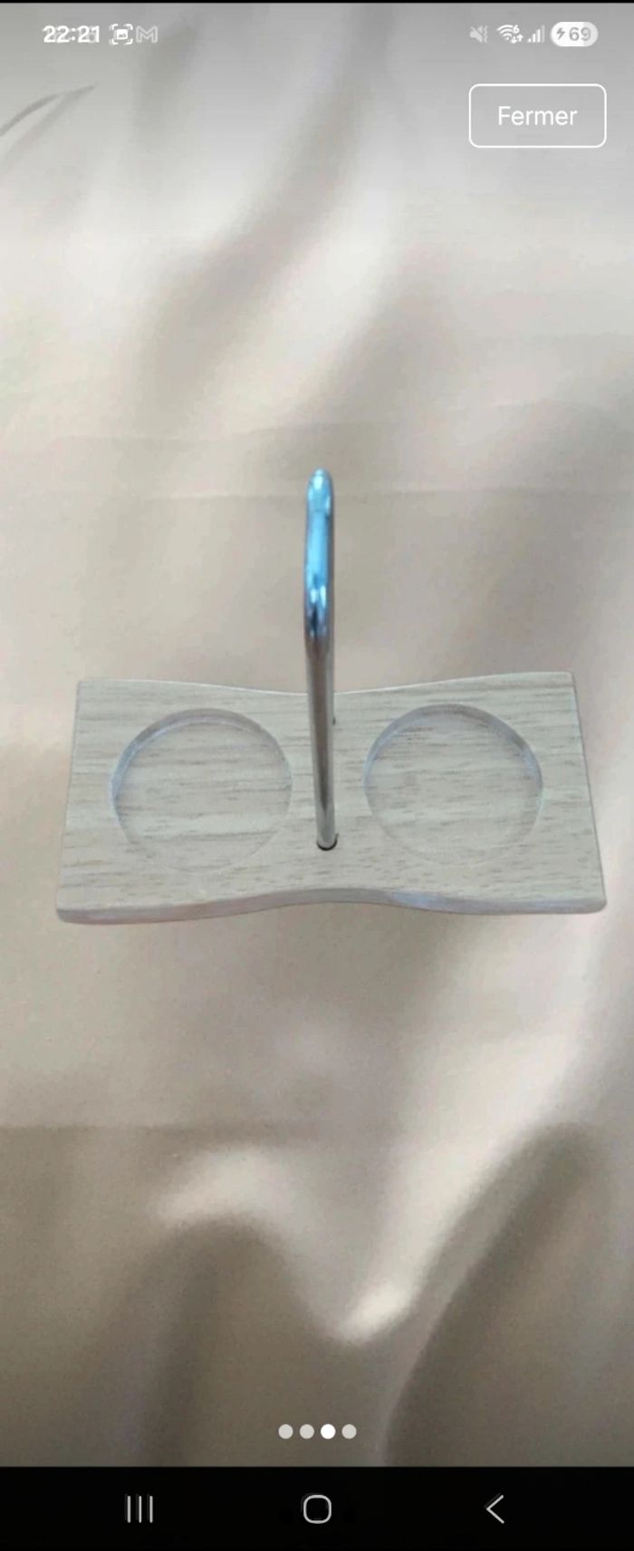 Salière & poivrière céramique + support bois – 3€ - photo numéro 3