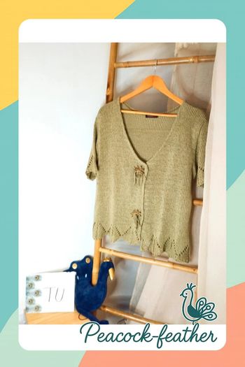 Pull vert mailles passionelle TU