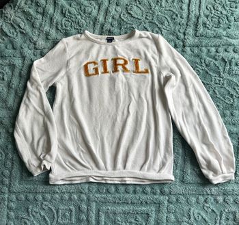 Sweat blanc “GIRL” - Taille 10ans