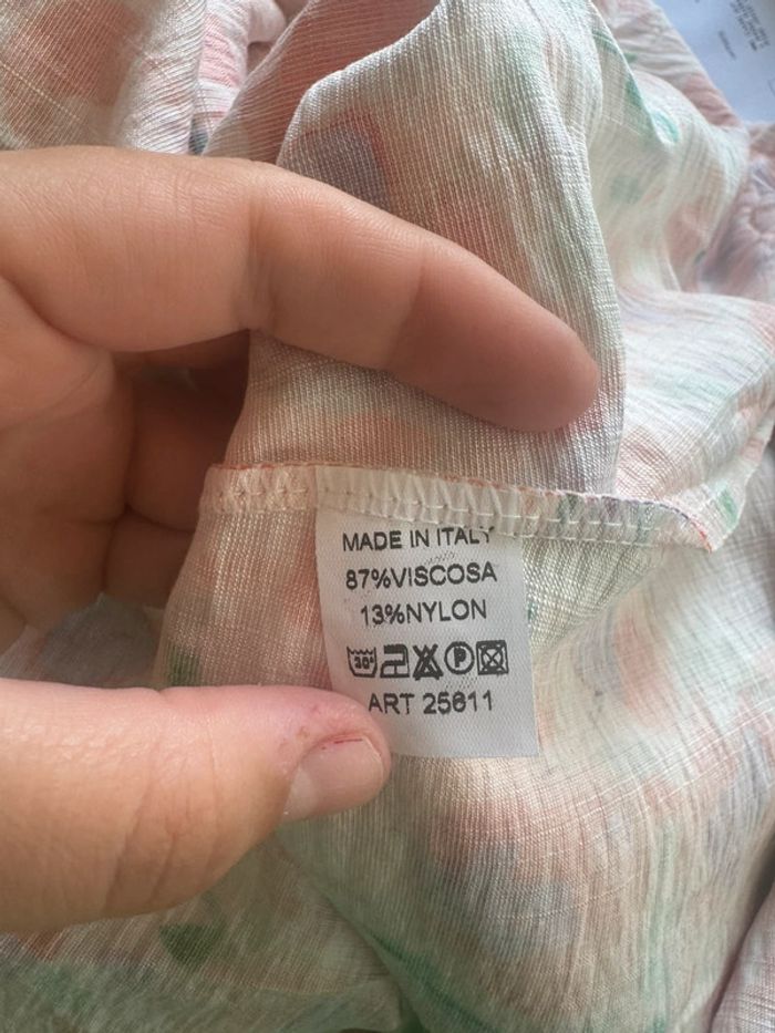 Robe longue dos nue grande taille viscose fleuris blanc orange 42-46 - photo numéro 4