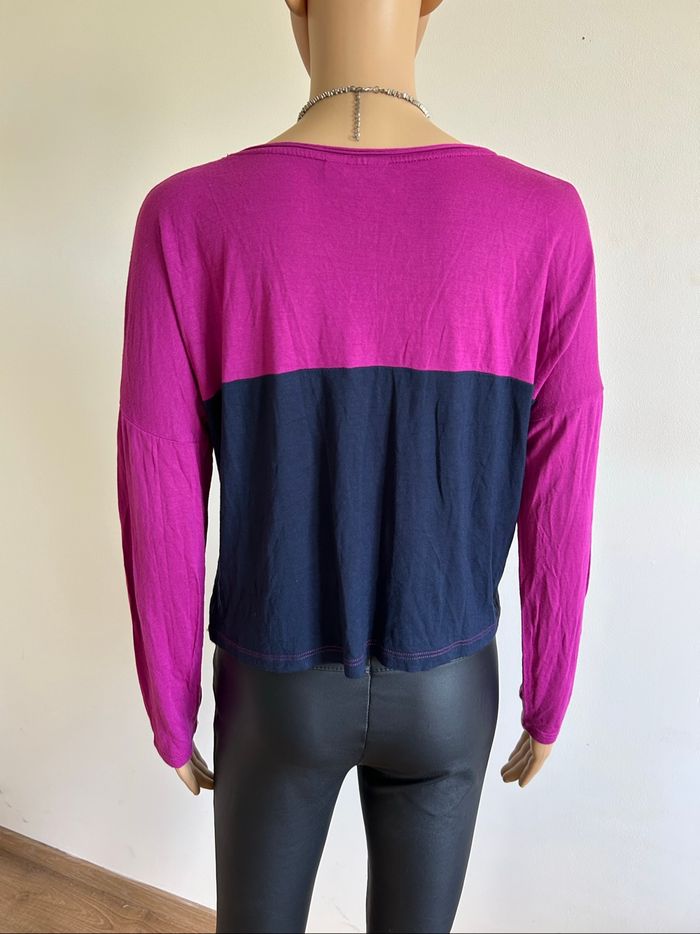 Haut court rose et bleu marine Esprit taille française L excellent état - photo numéro 5