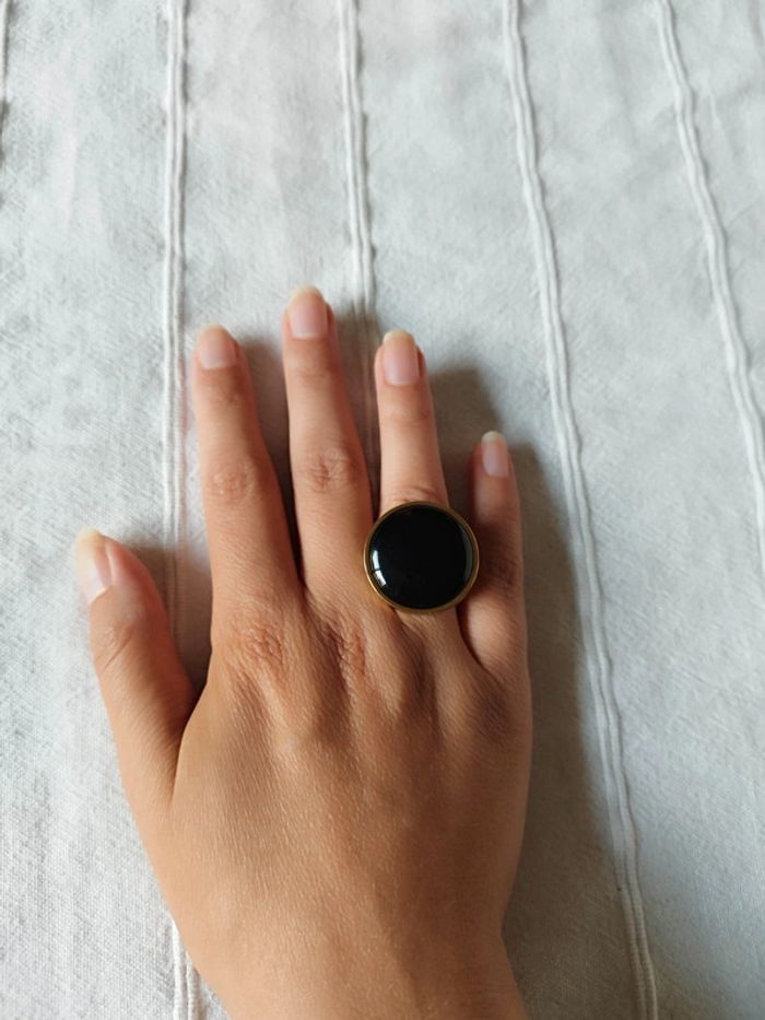 bague ajustable en acier inoxydable doré