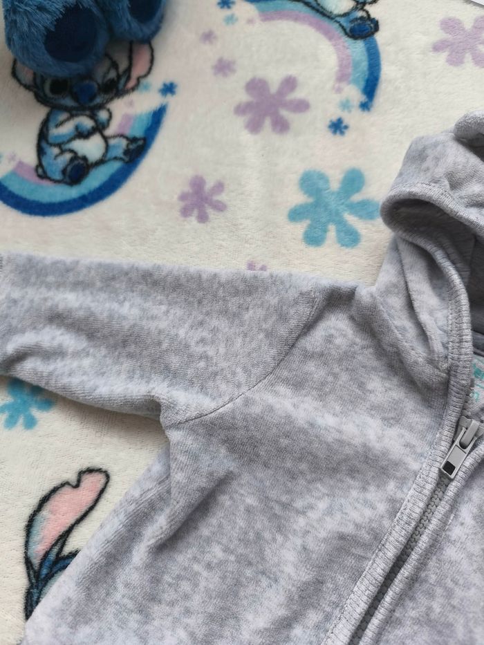 Gilet à capuche mixte In Extenso - 3 mois - gris clair - Etat : Excellent - photo numéro 2