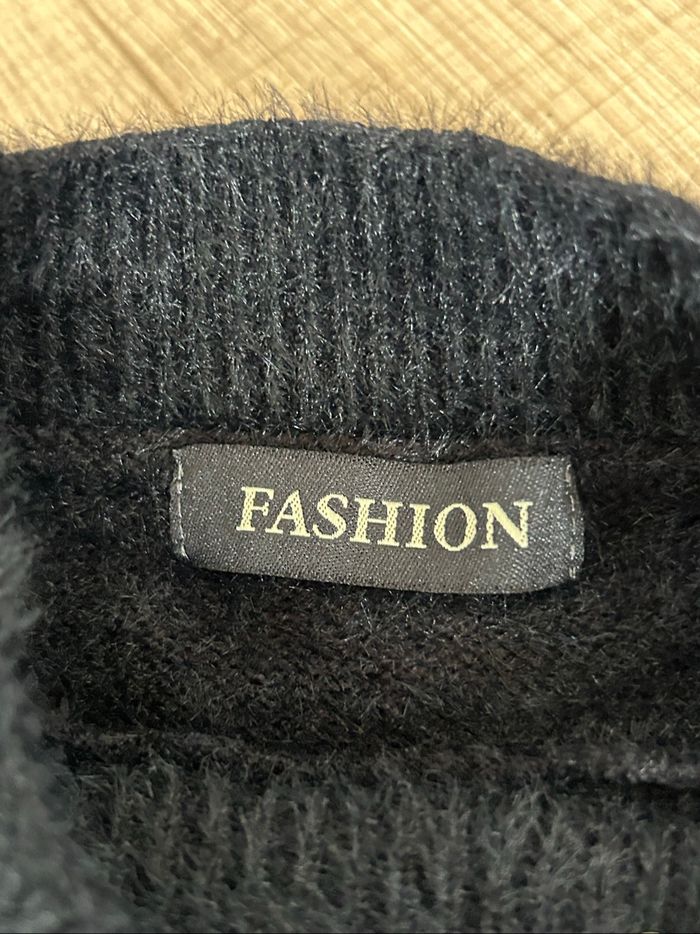 Robe pull noire avec dentelle Fashion taille unique jamais portée - photo numéro 9