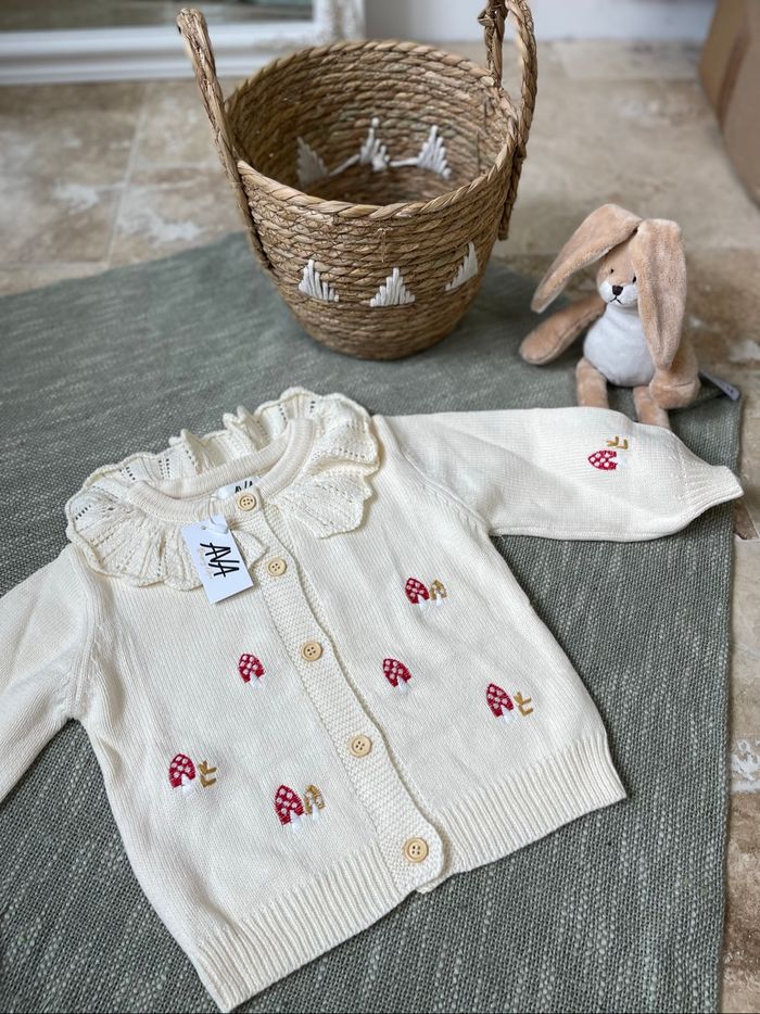 Ensemble gilet col Claudine laine  barboteuse neuf - photo numéro 3