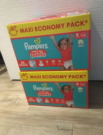 172 couches Pampers baby dry pants taille 5