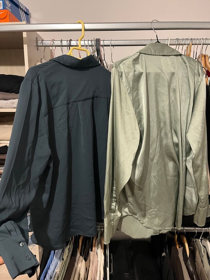 Lot de deux chemises vertes H&M - photo numéro 3