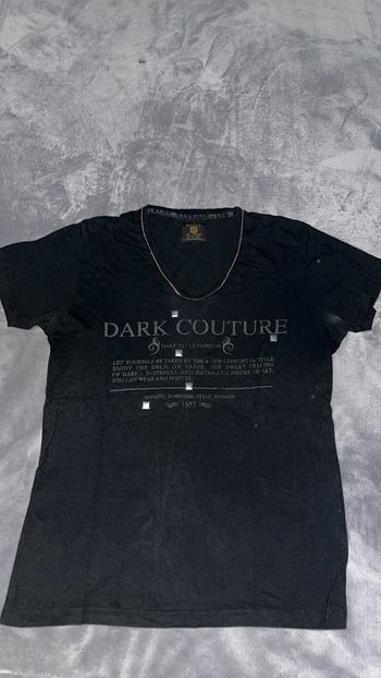zara homme t-shirt col v noir M 38