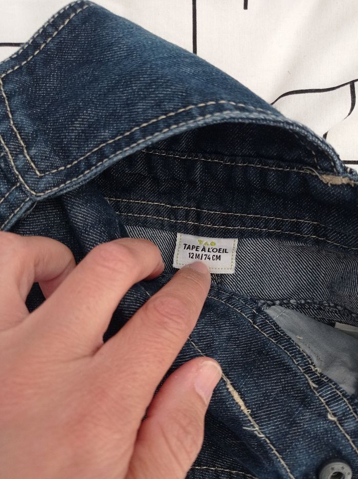 Salopette en jean 12mois - photo numéro 2