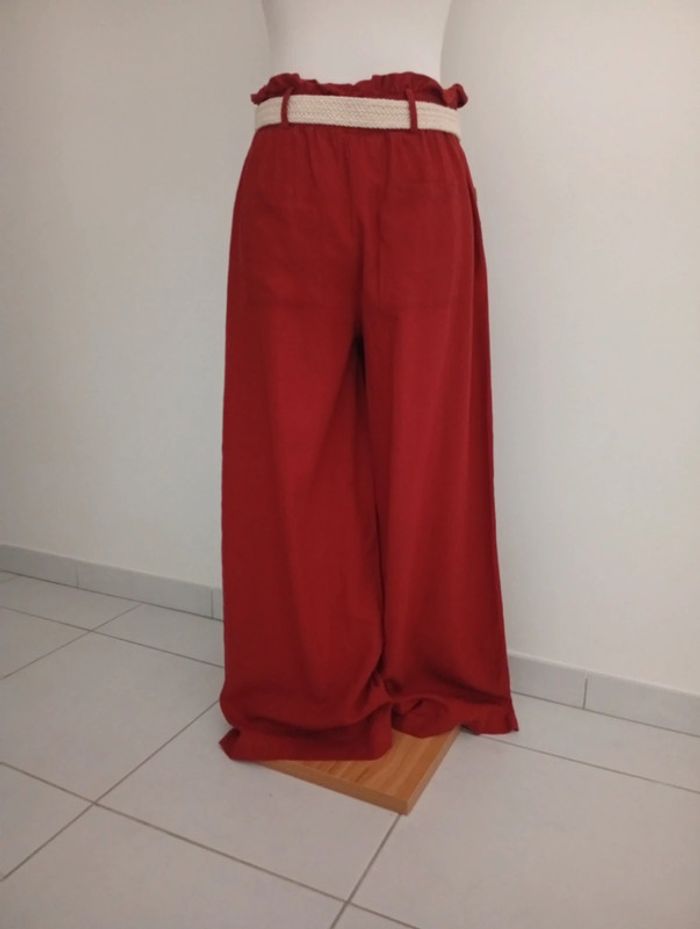 Cache Cache - Pantalon large taille 38 | couleur brique - photo numéro 2