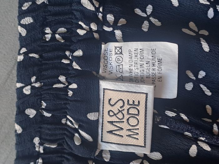 Jupe short légère bleu blanc M&S Mode - photo numéro 7