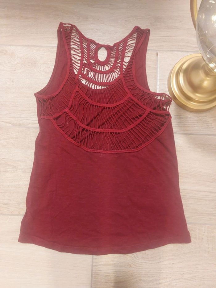 Magnifique débardeur rouge/bordeaux - Undiz - Taille XS - photo numéro 3