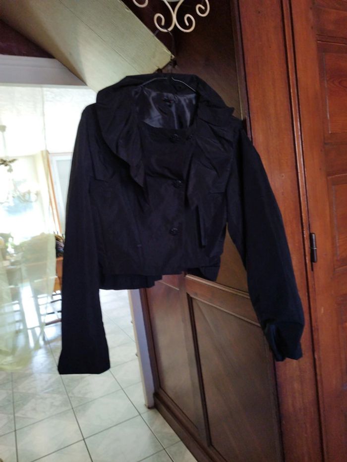 Veste bombers noire col rond vintage M/38 y2k - photo numéro 3
