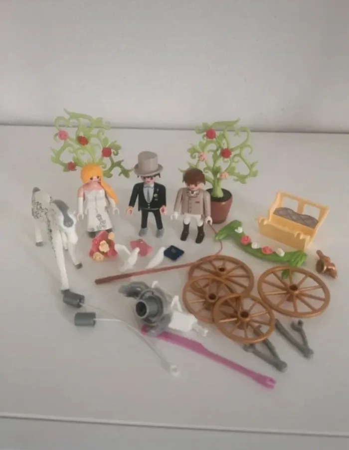 Playmobil piece détaché du 9427 carrosse et couple de mariés