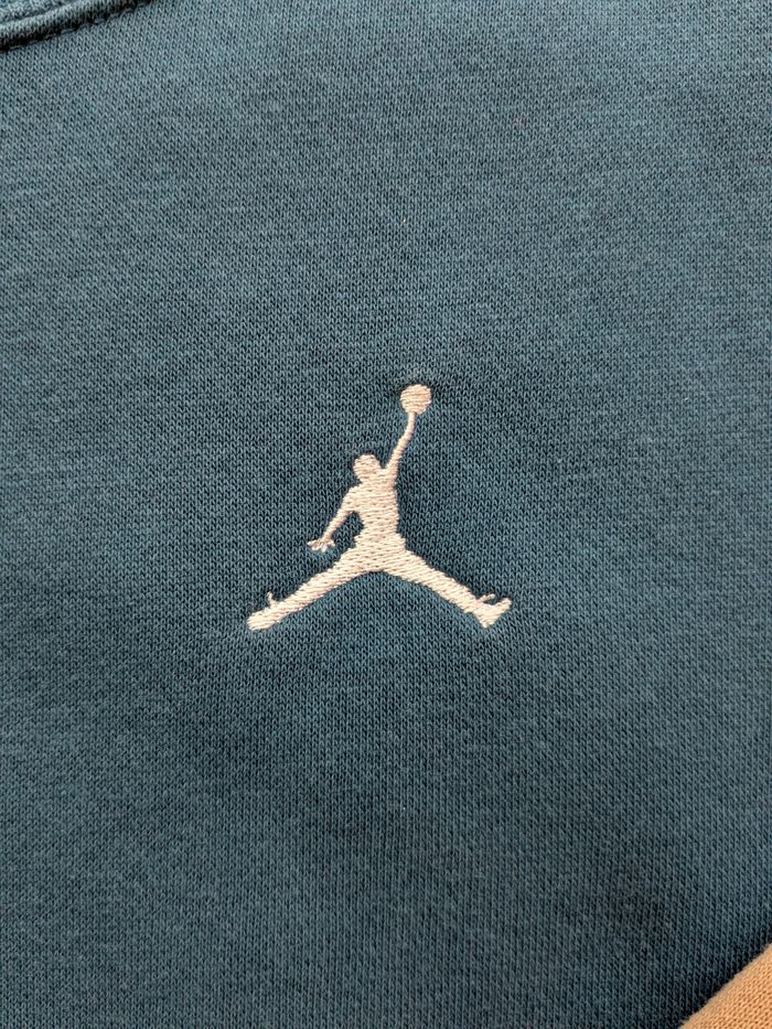 Jordan Brooklyn Fleece S – Sweat Nike Jumpman – Colorblock Bleu/Beige Rare - photo numéro 3