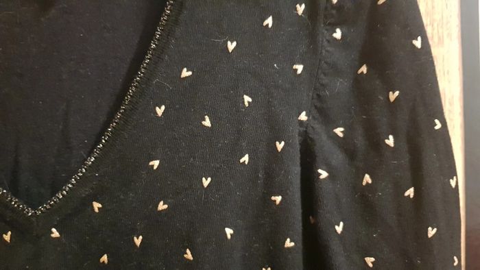Pull  coeur doré - photo numéro 3