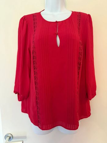 Blouse manches 3/4 rouge 1.2.3 paris