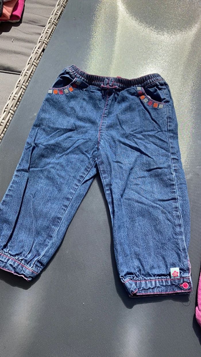 Lot ensemble pantalon jean vêtement fille enfant taille 24 mois 2 ans - photo numéro 3