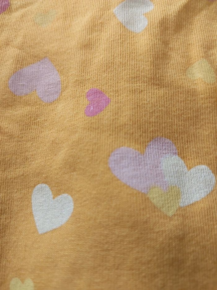 Leggings jaune avec motif cœurs ‐ Tissaia - taille 8 ans - photo numéro 2