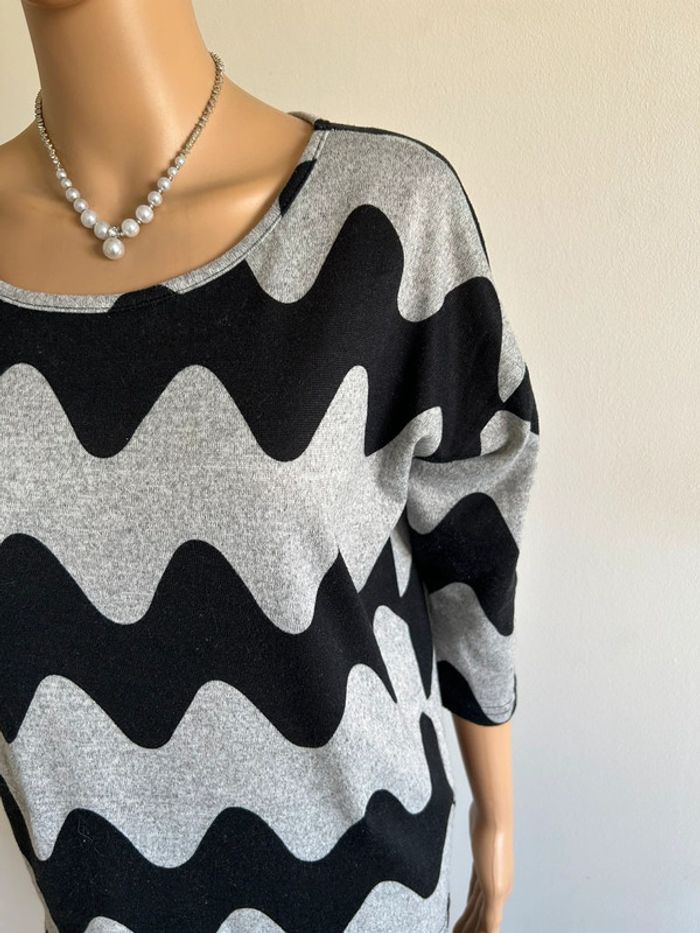 Pull léger gris et noir Only taille S excellent état - photo numéro 6