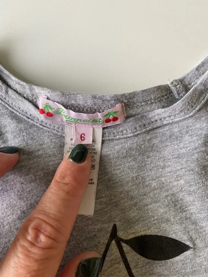 T-shirt gris bonpoint - photo numéro 3