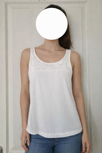 Débardeur blanc femme only taille S/36