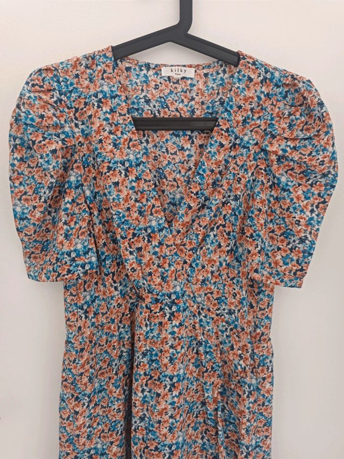 Robe d'été à fleurs manches bouffantes Kilky Taille S/M Neuf - photo numéro 2