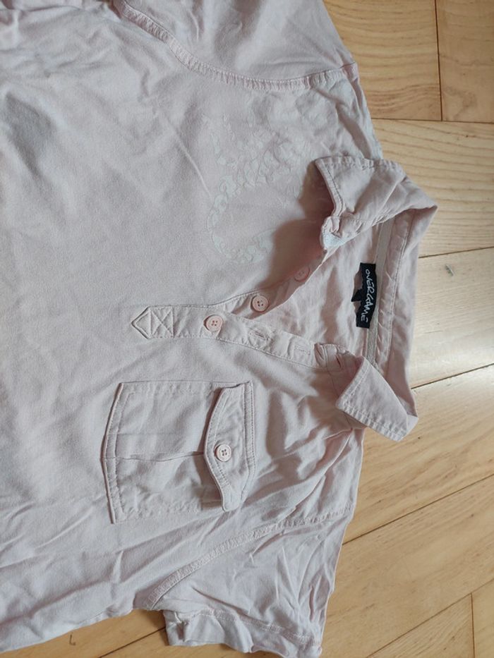 Polo rose pâle overgame 14 ans - photo numéro 2