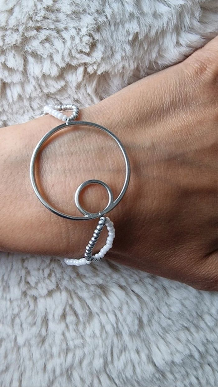 Bracelet en acier inoxydable argenté - photo numéro 5