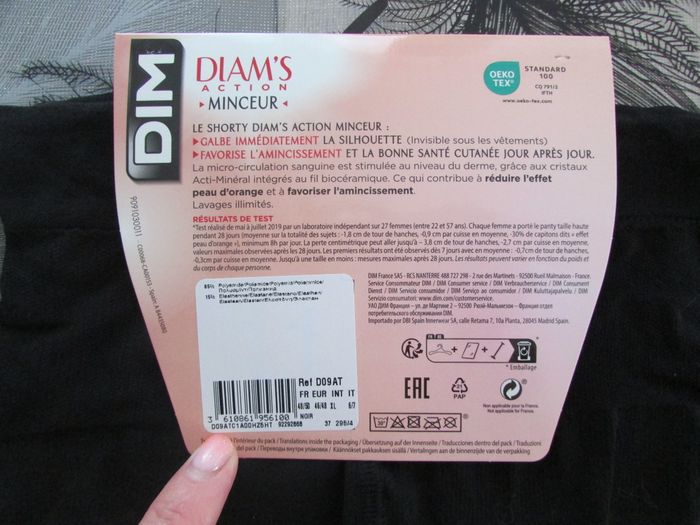 Shorty gainant Diam's Action Minceur DIM Taille 42/44 - photo numéro 2