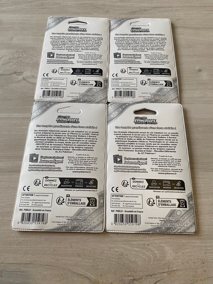 Blisters Pokémon Etincelles Deferlantes EV08 x4 - photo numéro 2