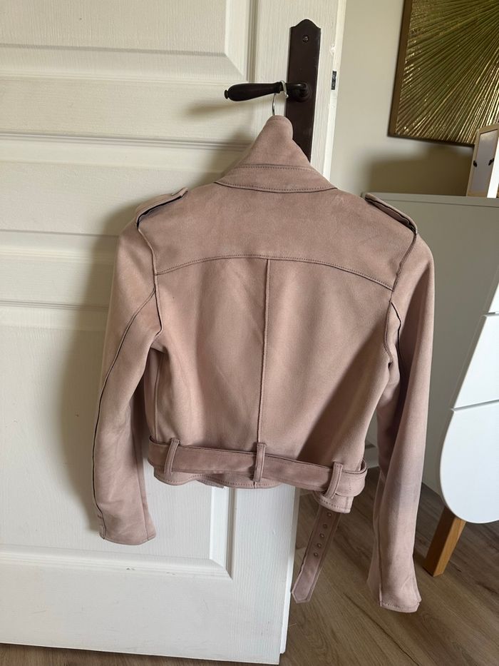 Perfecto velours rose Bershka - photo numéro 2