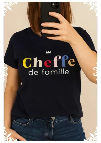 T-shirt "Cheffe de famille"  Taille XXL (44)