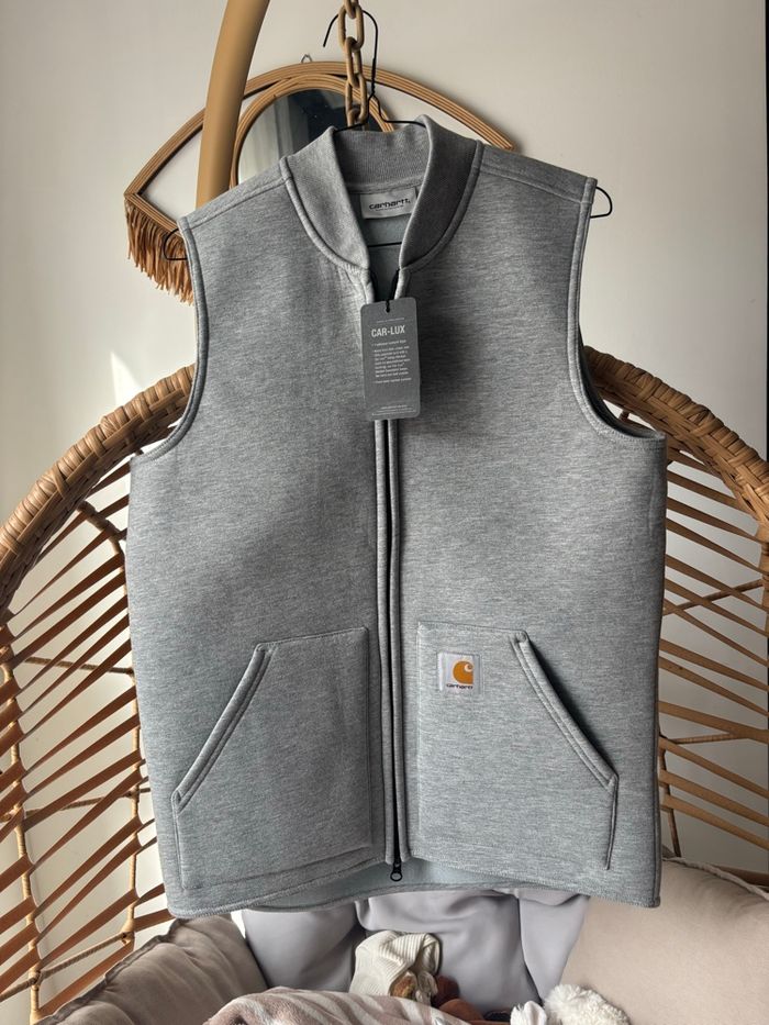 Gilet sans manches Carhartt WIP Car-Lux gris – Taille S (neuf avec étiquette) - photo numéro 5
