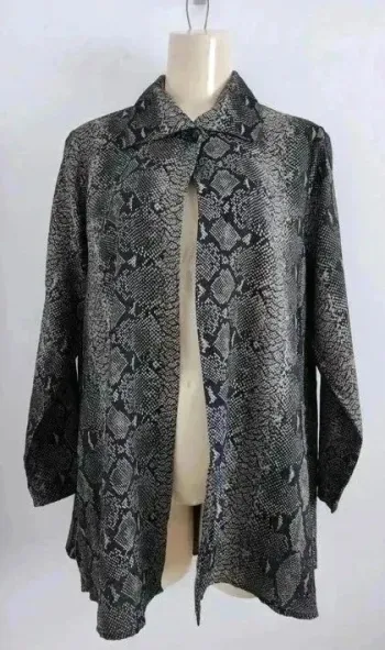 Blouse vintage noir et argenté - 123 - taille 36/38