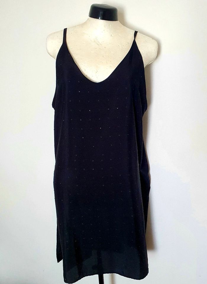 Robe noire avec strass noir L, dos nu Mango - photo numéro 5